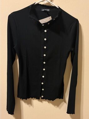 J. Crew fitted mock neck cardigan Sz S